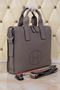 Hermes Briefcase Original Grainy Leather H8813T Grey Replica