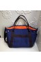 Hermes Canvas Shopping Bag H0734 blue Replica