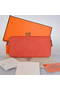 Hermes Evelyn Long Wallet Zip Purse A808 Light Red Replica