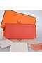 Hermes Evelyn Long Wallet Zip Purse A808 Light Red Replica