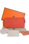 Hermes Evelyn Long Wallet Zip Purse A808 Light Red Replica