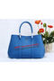 Hermes Garden Party 30cm Tote Bags Grainy Leather Blue Replica