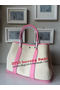 Hermes Garden Party 36CM Bag Canvas Leather H11M Pink Replica