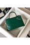 Hermes Kelly Mini II Bag In Green Embossed Crocodile Leather Replica