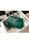 Hermes Kelly Mini II Bag In Green Embossed Crocodile Leather Replica