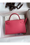 Hermes Kelly Mini II Sellier Handmade Bag In Rose Azalee Epsom Calfskin Replica