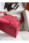 Hermes Kelly Mini II Sellier Handmade Bag In Rose Azalee Epsom Calfskin Replica