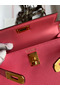 Hermes Kelly Mini II Sellier Handmade Bag In Rose Azalee Epsom Calfskin Replica