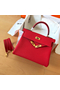 Hermes Kelly Retourne 28 Handmade Bag In Red Clemence Leather Replica