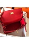 Hermes Kelly Retourne 28 Handmade Bag In Red Clemence Leather Replica