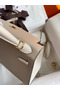 Hermes Kelly Sellier 25 Bicolor Bag in Trench and Craie Epsom Calfskin Replica