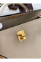 Hermes Kelly Sellier 25 Bicolor Bag in Trench and Craie Epsom Calfskin Replica