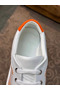 Hermes Men's Avantage Sneakers In White/Orange Calfskin Replica
