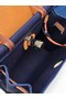 Hermes mini Herbag Original Canvas Leather & Calfskin 45987 Royal&brown Replica