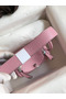 Hermes Mini Lindy Handmade Bag In Pink Clemence Leather Replica