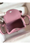 Hermes Mini Lindy Handmade Bag In Pink Clemence Leather Replica
