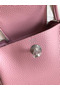 Hermes Mini Lindy Handmade Bag In Pink Clemence Leather Replica