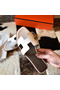 Hermes Oran Slide Sandals In White Clemence Leather Replica