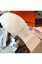 Hermes Oran Slide Sandals In White Clemence Leather Replica