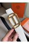 Hermes Pad Reversible Belt In Black/White Epsom Leather Replica