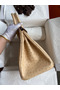 Hermes Birkin 30 Retourne Handmade Bag In Chai Ostrich Leather Replica