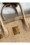 Hermes Birkin 30 Retourne Handmade Bag In Chai Ostrich Leather Replica