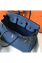 Hermes Birkin 35cm Bag In Blue Agate Clemence Leather GHW Replica