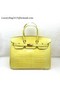 Hermes Birkin 35CM Tote Bag Croco Leather H35CO Yellow Replica