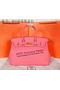 Hermes Birkin 35CM Tote Bag Pink Original Grainy Leather H35 Gold Replica