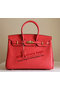 Hermes Birkin 35CM Tote Bag Red Clemence Leather H6089 Gold Replica