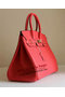 Hermes Birkin 35CM Tote Bag Red Clemence Leather H6089 Gold Replica