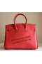 Hermes Birkin 35CM Tote Bag Red Clemence Leather H6089 Gold Replica
