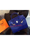 Hermes Birkin 35CM Tote Bag Shiny Croco Leather H35C Blue Replica