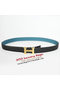 Hermes Bovine Jugular Veins In Blue Belt HR1007A Gold Replica