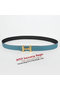 Hermes Bovine Jugular Veins In Blue Belt HR1007A Gold Replica