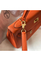 Hermes Kelly 25cm Retourne Bag In Orange Clemence Leather Replica