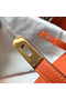 Hermes Kelly 25cm Retourne Bag In Orange Clemence Leather Replica