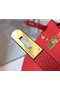 Hermes Kelly 28cm Bag In Red Clemence Leather GHW Replica