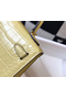 Hermes Kelly Mini II Bag In Jaune Poussin Embossed Crocodile Leather Replica