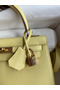 Hermes Kelly Sellier 25 Handmade Bag In Jaune Poussin Epsom Calfskin Replica