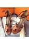 Hermes Leather 70mm Sandal H0741 Brown Replica