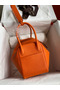 Hermes Lindy 26 Handmade Bag In Orange Clemence Leather Replica