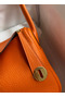 Hermes Lindy 26 Handmade Bag In Orange Clemence Leather Replica