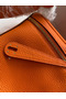 Hermes Lindy 26 Handmade Bag In Orange Clemence Leather Replica