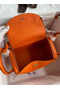 Hermes Lindy 26 Handmade Bag In Orange Clemence Leather Replica