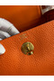 Hermes Lindy 26 Handmade Bag In Orange Clemence Leather Replica