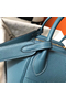 Hermes Lindy 30cm Bag In Blue Jean Clemence Leather GHW Replica