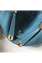 Hermes Lindy 30cm Bag In Blue Jean Clemence Leather GHW Replica