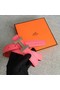 Hermes original epsom leather belts wide 2.5CM 2714 rose Belts Replica