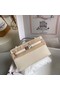Hermes Original swift Leather KEL2278 white&Silver-Tone Metal Replica